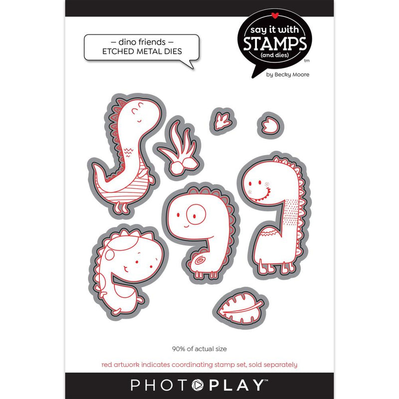 PhotoPlay Say It With Stamps Die Set - Dino Friends*