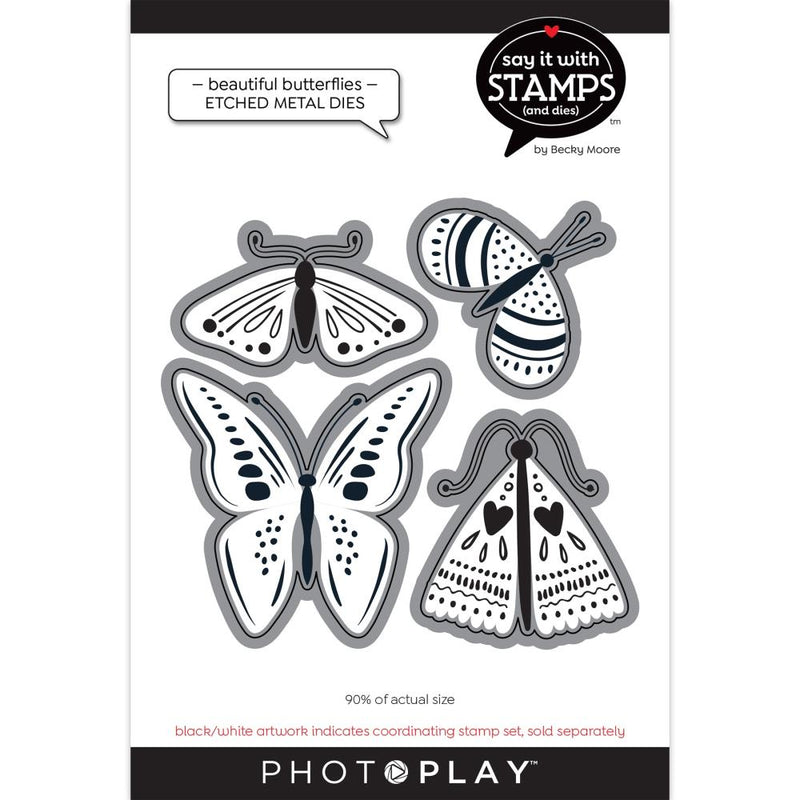 PhotoPlay Say It With Stamps Die Set - Beautiful Butterflies*