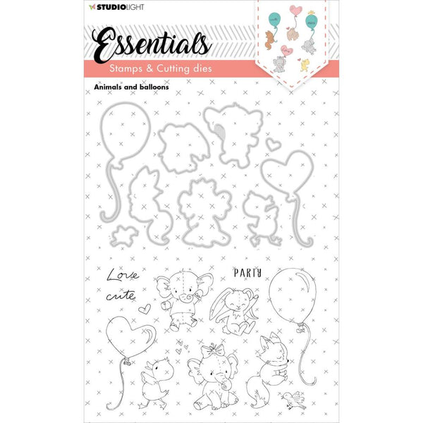 Studio Light Essentials Stamp & Die Set - Nr. 22, Animals And Balloons