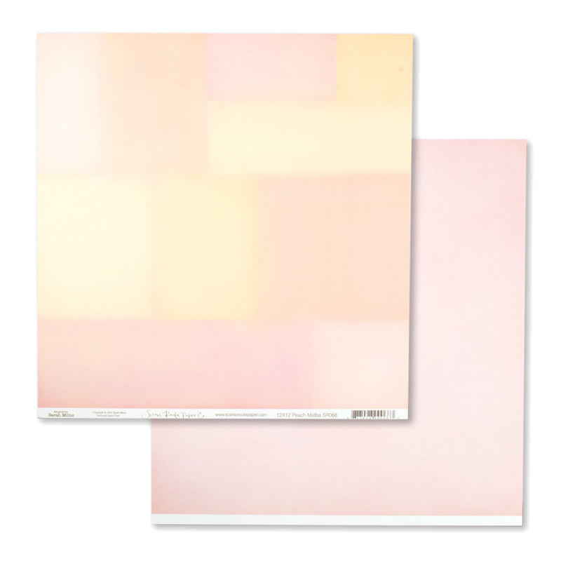 Scenic Route Paper Co - Peach Melba 12x12 D/Sided Cardstock