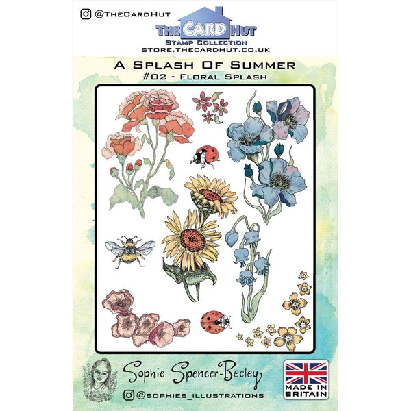 The Card Hut Clear Stamps 6"X8" By Sophie Spencer-Beeley Splash Of Summer - Floral Splash*