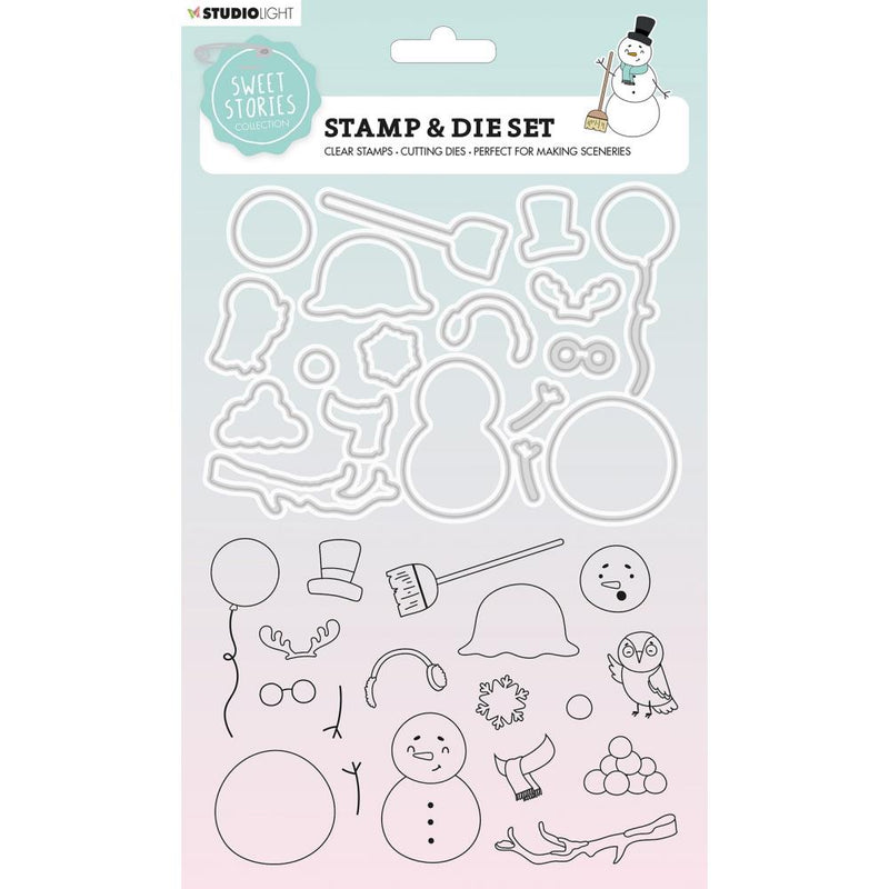 Studio Light Sweet Stories Stamp & Die Set - Nr. 19, Snowman*