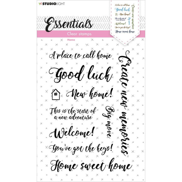 Studio Light Essentials Clear Stamps Nr. 180, Sentiments/Wishes - Home*