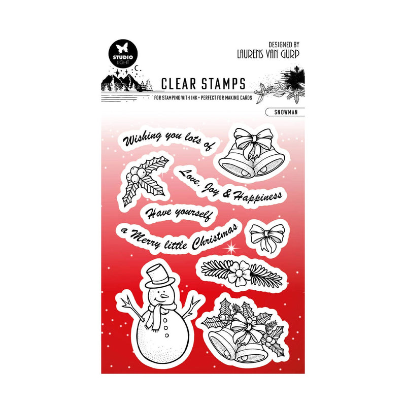 Studio Light Christmas Essentials Clear Stamps By Laurens Van Gurp - Snowman*