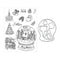 Poppy Crafts Cutting Dies & Stamp Set #80 - Snow Globe