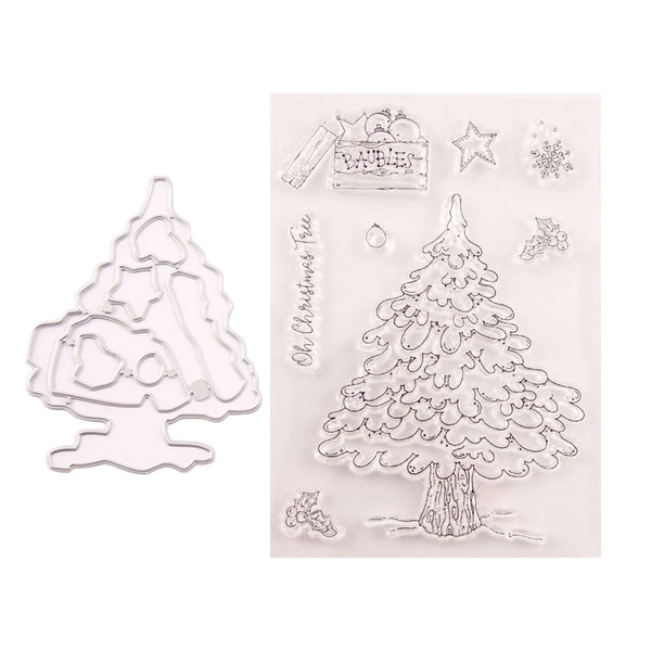 Poppy Crafts Cutting Dies & Stamp Set #84 - Oh Christmas Tree