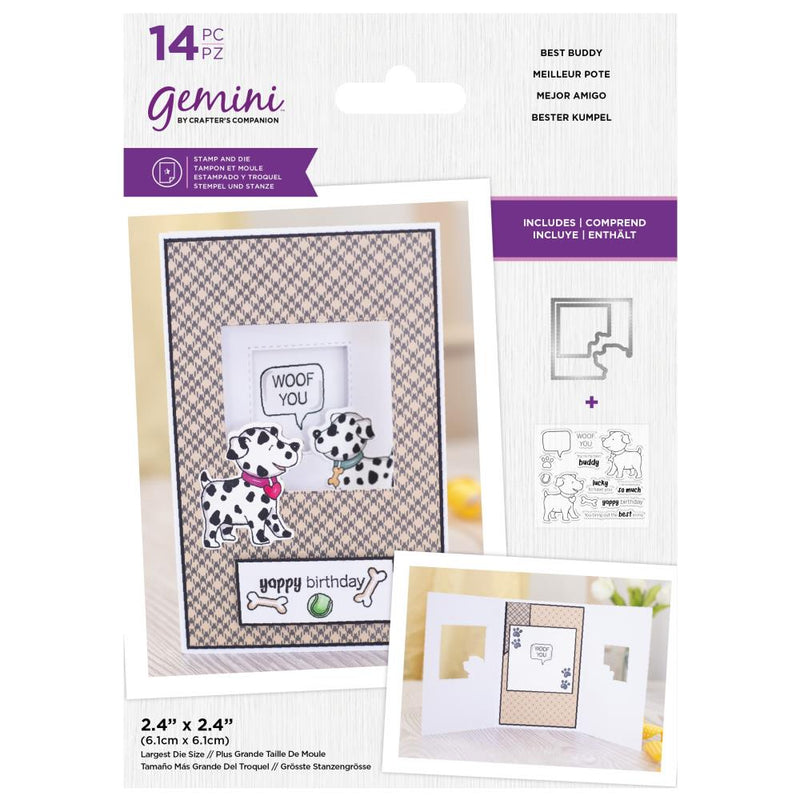 Crafter's Companion Gemini Clear Stamps & Dies - Best Buddy*