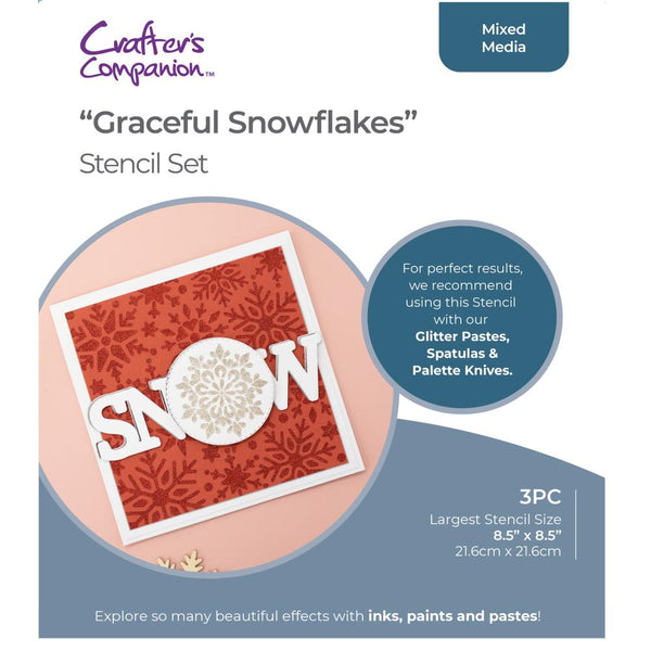 Crafter's Companion Stencil Set Graceful Snowflakes