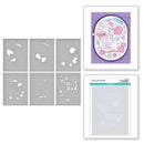 Spellbinders Stencil From The Stylish Ovals Stylish Oval Floral Bird Layering