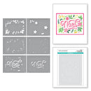 Spellbinders Stencils From The Layered Christmas Stencils Noel Foliage