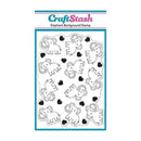 CraftStash A6 Background Stamp - Elephant