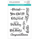 Spellbinders Clear Acrylic Stamps 4 x 6 inch - Simple Sentiments*