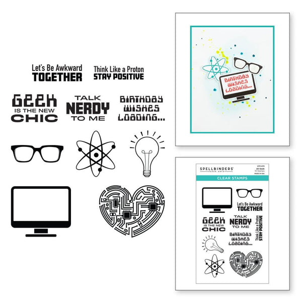 Spellbinders Clear Acrylic Stamps -  All Geek*