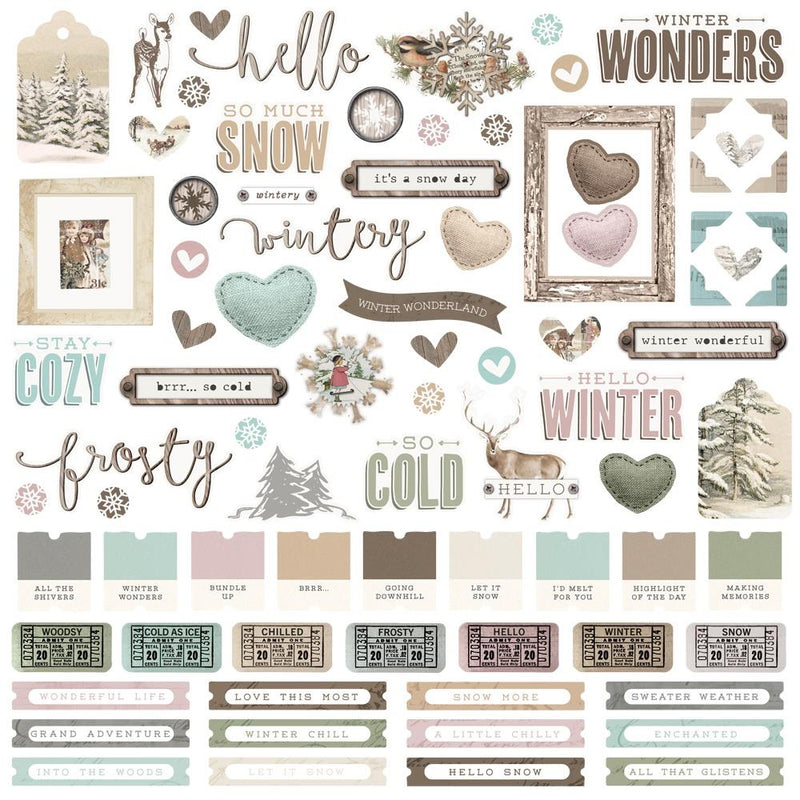 Simple Stories - Simple Vintage Winter Woods Collection - 12 x 12