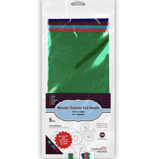 Scrapbook Adhesives - Transfer Foil Sheets 6in x 12in - Metallic
