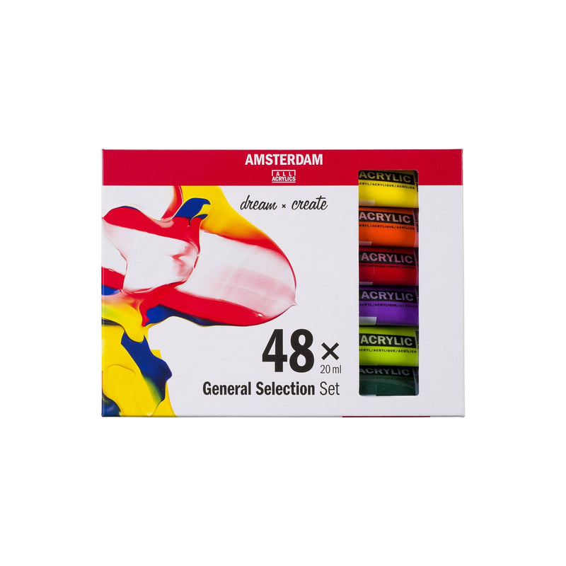 Amsterdam - 20ml General Selection Acrylic Paint Set - 48 Pack*