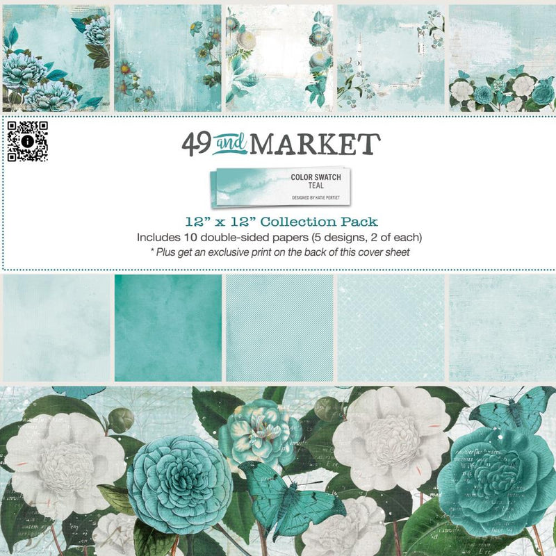 49 And Market Collection Pack 12"X12" Colour Swatch: Teal