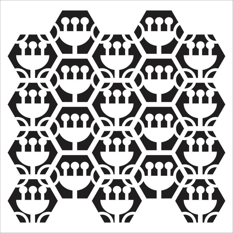 Crafter's Workshop Template 12"x 12" - Tulip Hexagons*