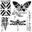 Crafter's Workshop Template 12"x 12" - Dragonfly Collage*