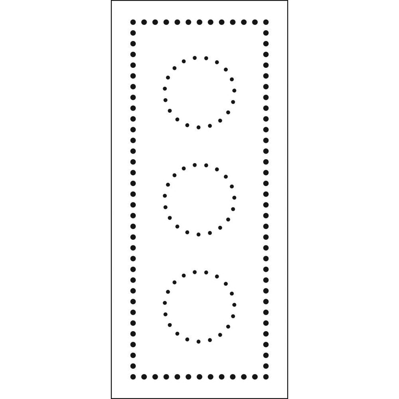 Crafter's Workshop Slimline Stencil 4"X9" - Dotted Circles*