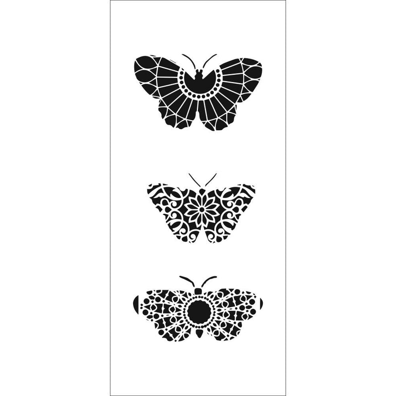 Crafter's Workshop Slimline Stencil 4"x9" - Monarch Trio*