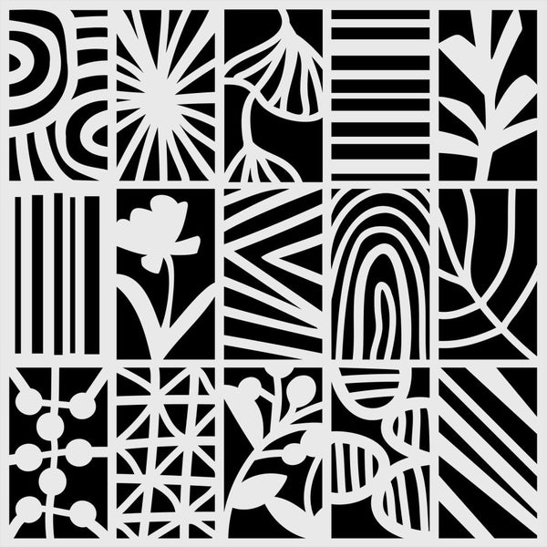 Crafter's Workshop Stencil 6"X6" - Botanical Rectangles*