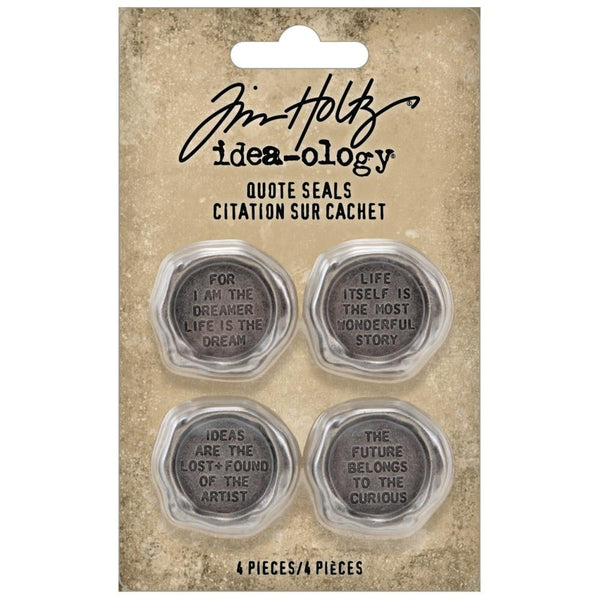 Tim Holtz Idea-Ology Metal Quote Seals 4 pack*