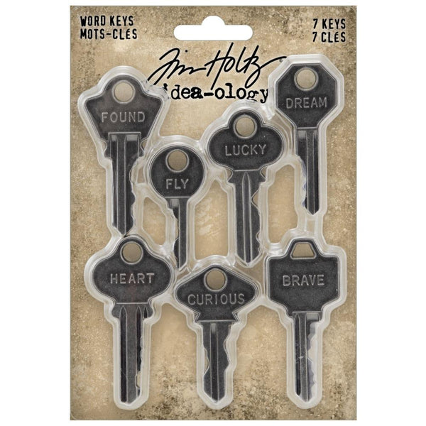 Tim Holtz Idea-Ology Metal Word Keys 7 pack*