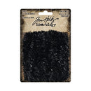 Tim Holtz Idea-Ology Black Tinsel Trimmings 4yds - Halloween^