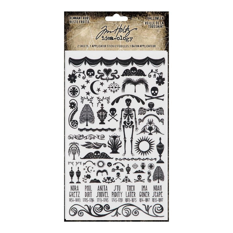 Tim Holtz - Idea-Ology Remnant Rubs Rub-Ons 4.75"x 7.75" 2 pack - Halloween*