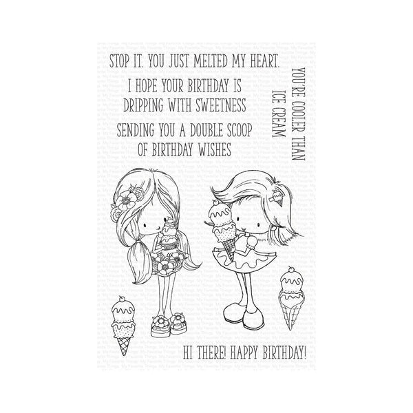 My Favorite Things Clear 4" x 6" Stamp Set - Double Scoop Of Cute*