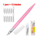 Universal Crafts Easy Grip Model Cutter with 12 Blades - Pink
