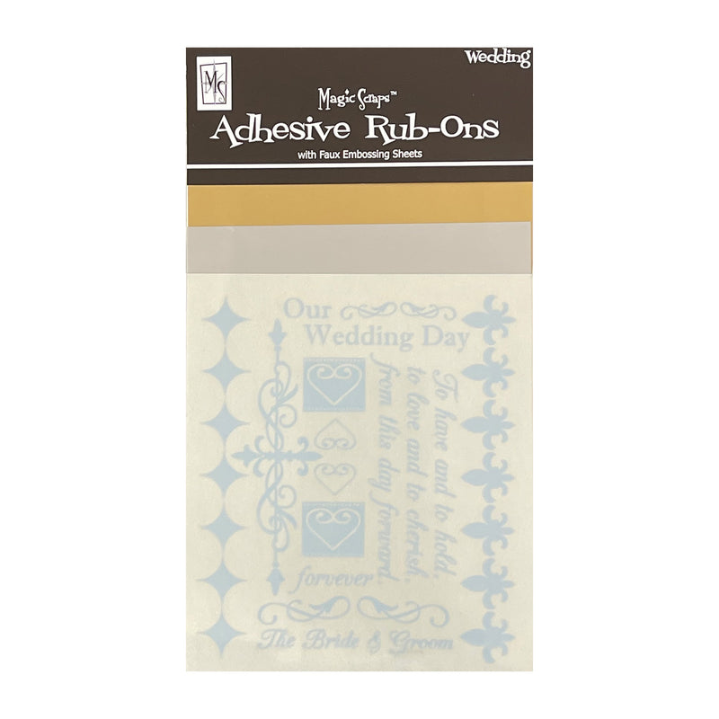 Magic Scrap Adhesive Rub-Ons - Wedding 4"x4.5"*