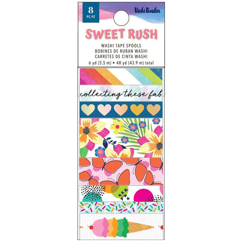 Vicki Boutin Sweet Rush Washi Tape 8 pack   with Gold Foil*