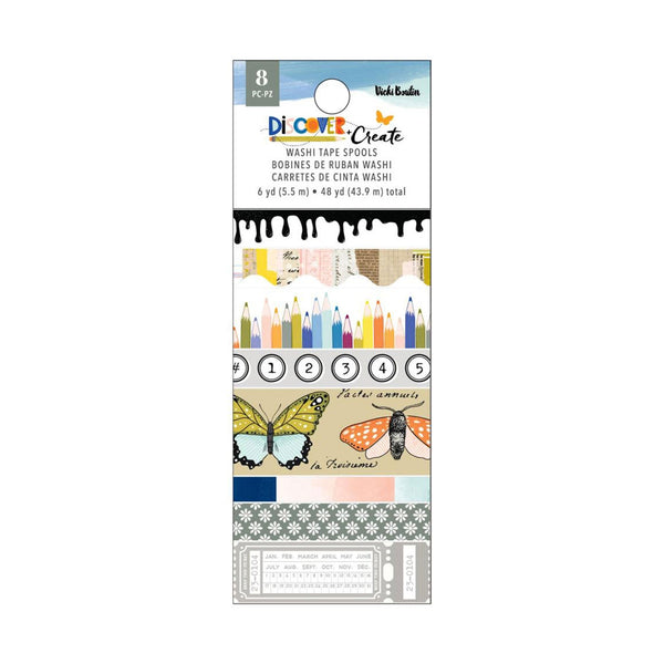 Vicki Boutin Discover + Create Washi Tape 8/Pkg