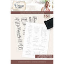 Crafter's Companion - Sara Signature Vintage Diary Clear Stamps 15 pack - Adorning Sentiments