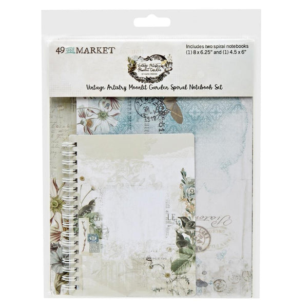 49 And Market Spiral Notebook Set Vintage Artistry Moonlit Garden