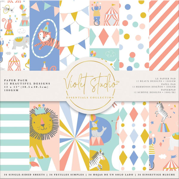 Violet Studio Paper Pad 12"X12" 36 pack  Little Circus