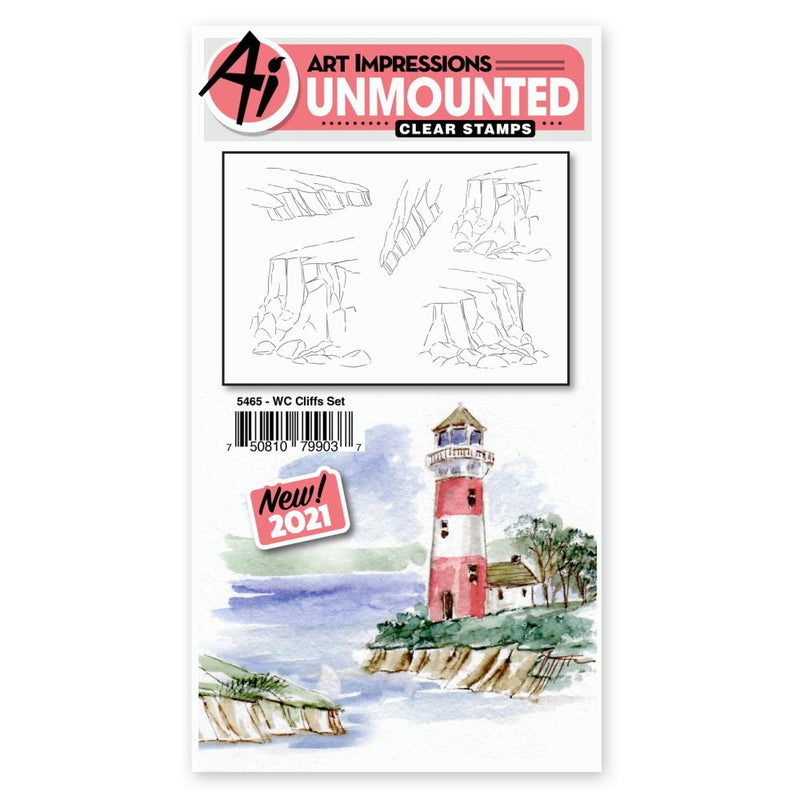 Art Impressions Watercolour Clear Stamps - Cliffs Set*