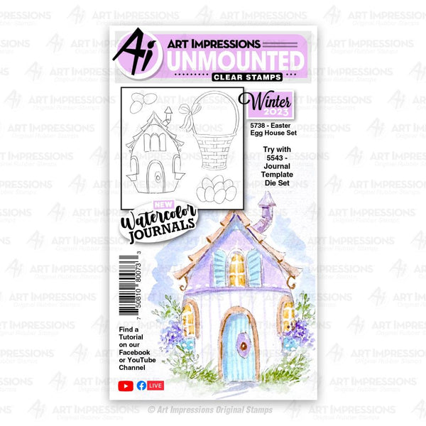 Art Impressions Watercolour Clear Stamps - Easter Egg House*