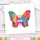 Waffle Flower Stencil 6"X6" - Single Butterfly