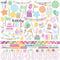 Echo Park Make A Wish Birthday Girl Cardstock Stickers 12"X12" Elements