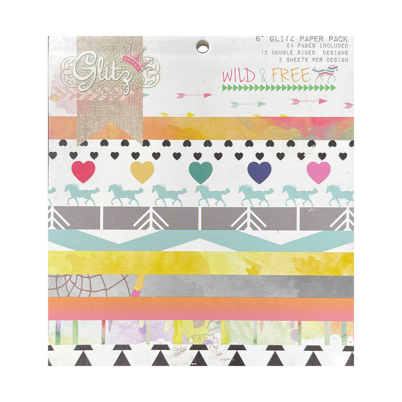 Glitz Wild & Free 6"x6" Paper Pad*