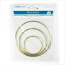 Multicraft Imports - Brass Rings 3/Pkg 2", 3" & 4"