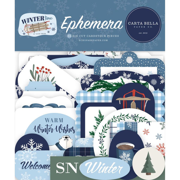 Carta Bella Cardstock Ephemera Icons, Wintertime*