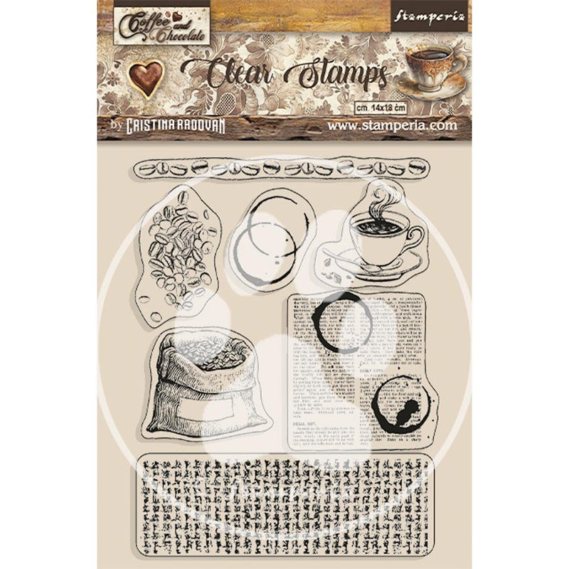 Stamperia Clear Stamps - Coffee And Chocolate - Coffee Elements