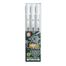 Sakura Gelly Roll 3pc Set - White 05,08,10 (0.3mm, 0.4mm, 0.5mm)