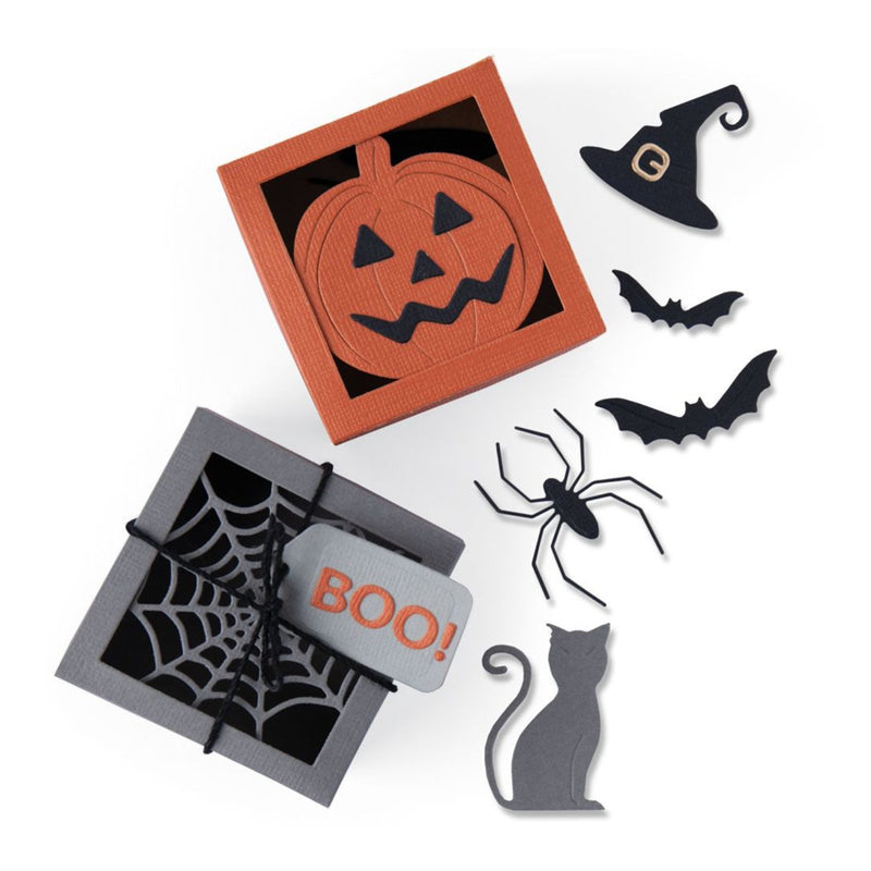 Sizzix Thinlits Dies By Georgie Evans 12/Pkg - Box-Spooky Silhouette*