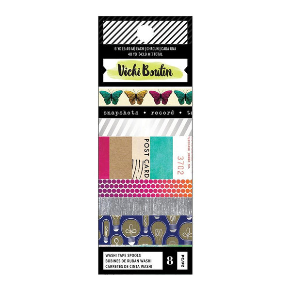 Vicki Boutin Sweet Rush Washi Tape 8/Pkg-W/Gold Foil – American Crafts