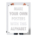 Sticko Alphabet Stickers - Silver Poster*